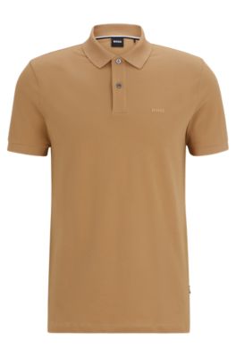 HUGO BOSS COTTON POLO SHIRT WITH EMBROIDERED LOGO