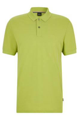 Hugo Boss Polo Shirt With Embroidered Logo In Green