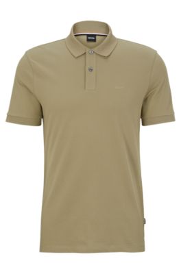 BOSS Cotton polo shirt with embroidered logo