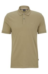 Cotton polo shirt with embroidered logo, Light Green