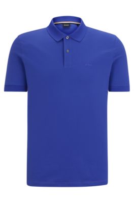 HUGO BOSS COTTON POLO SHIRT WITH EMBROIDERED LOGO