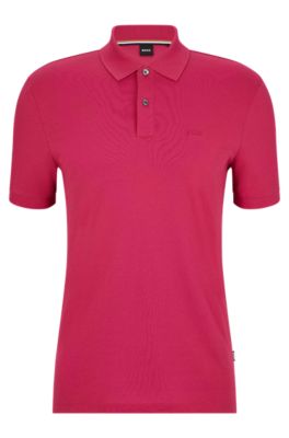 BOSS Cotton polo shirt with embroidered logo