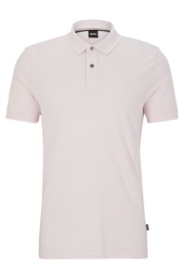 HUGO BOSS COTTON POLO SHIRT WITH EMBROIDERED LOGO