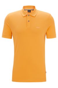 Polo en coton biologique avec logo brodé, Orange