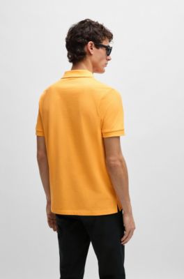 Pallas Polo de algod&oacute;n con logo bordado, Naranja