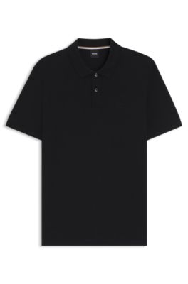 Pallas logo-detail polo shirt in cotton piqu&eacute;, Black