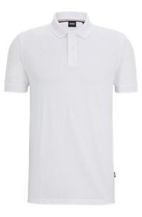 Polo shirt with embroidered logo, White