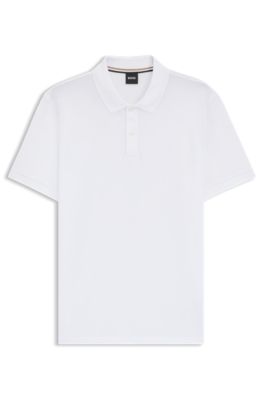 Pallas logo-detail polo shirt in cotton piqu&eacute;, White