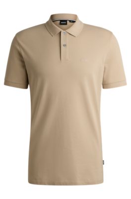 Polo Pallas de piqu&eacute; de algod&oacute;n con detalle de logotipo, Beige claro
