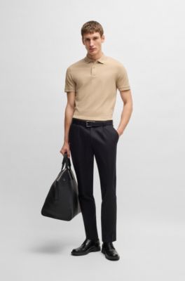 Polo Pallas de piqu&eacute; de algod&oacute;n con detalle de logotipo, Beige claro