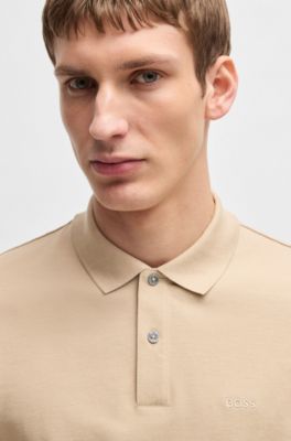Polo Pallas de piqu&eacute; de algod&oacute;n con detalle de logotipo, Beige claro