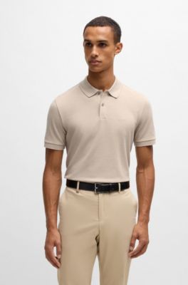 Polo Pallas de piqu&eacute; de algod&oacute;n con detalle de logotipo, Beige claro