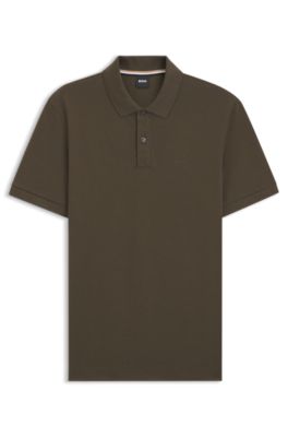 Pallas logo-detail polo shirt in cotton piqu&eacute;, Light Green