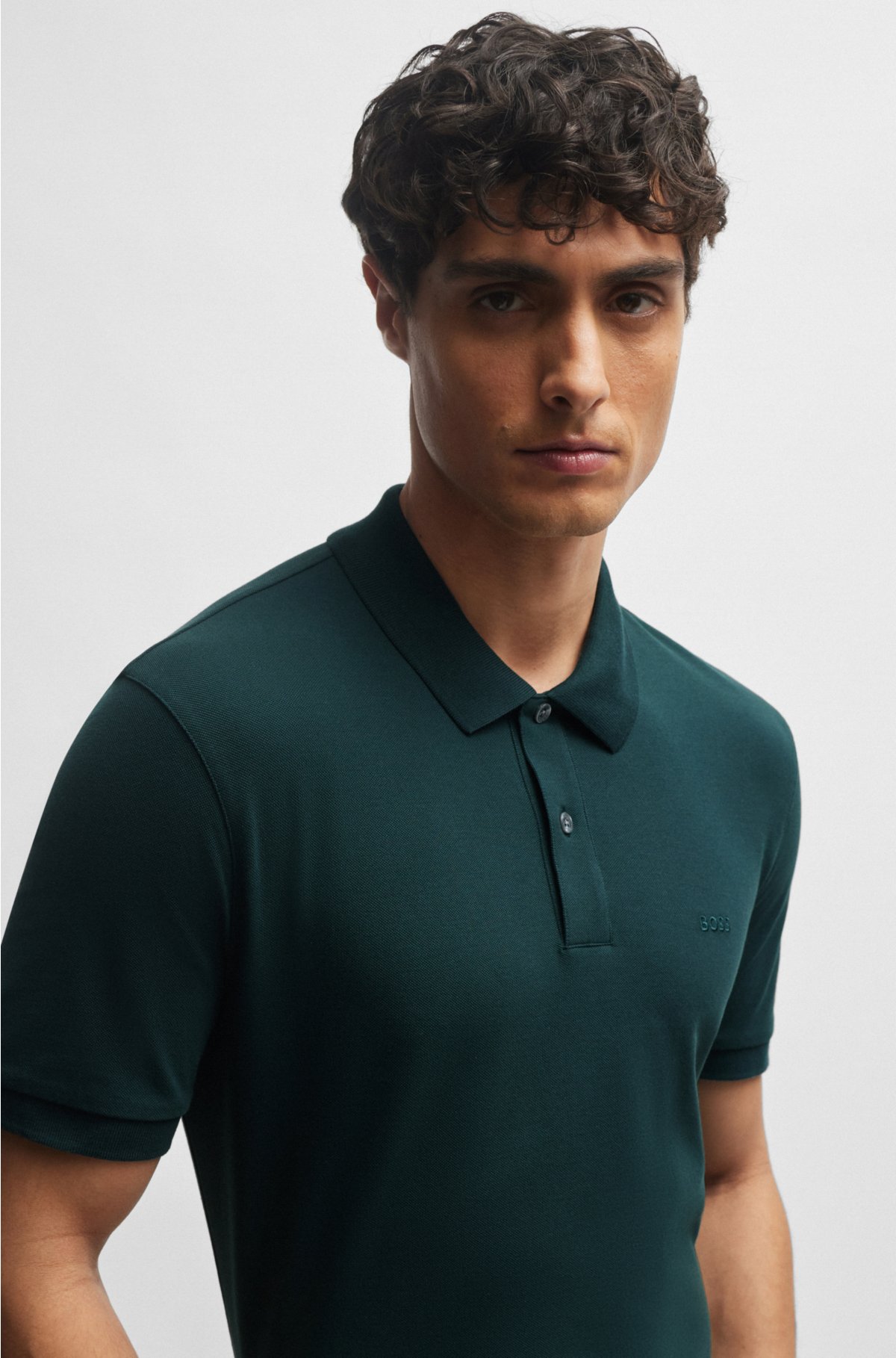 Polo shirt with embroidered logo, Light Green