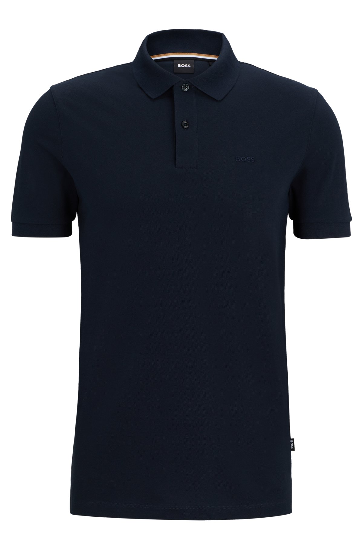 Polo shirt with embroidered logo, Dark Blue