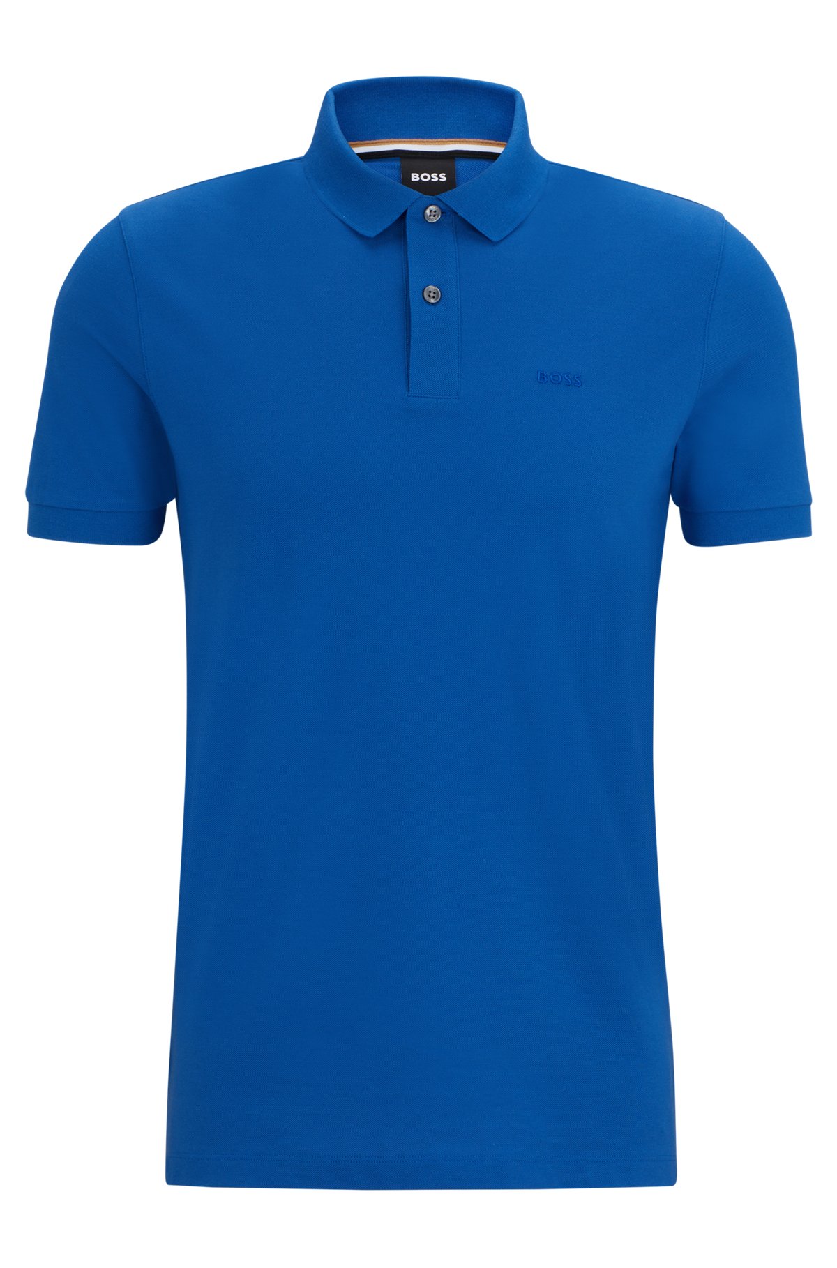 Polo shirt with embroidered logo, Blue