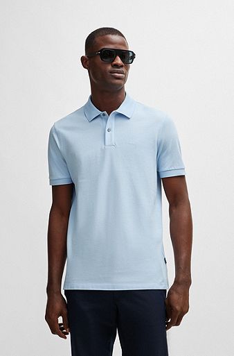 Polo shirt with embroidered logo, Light Blue