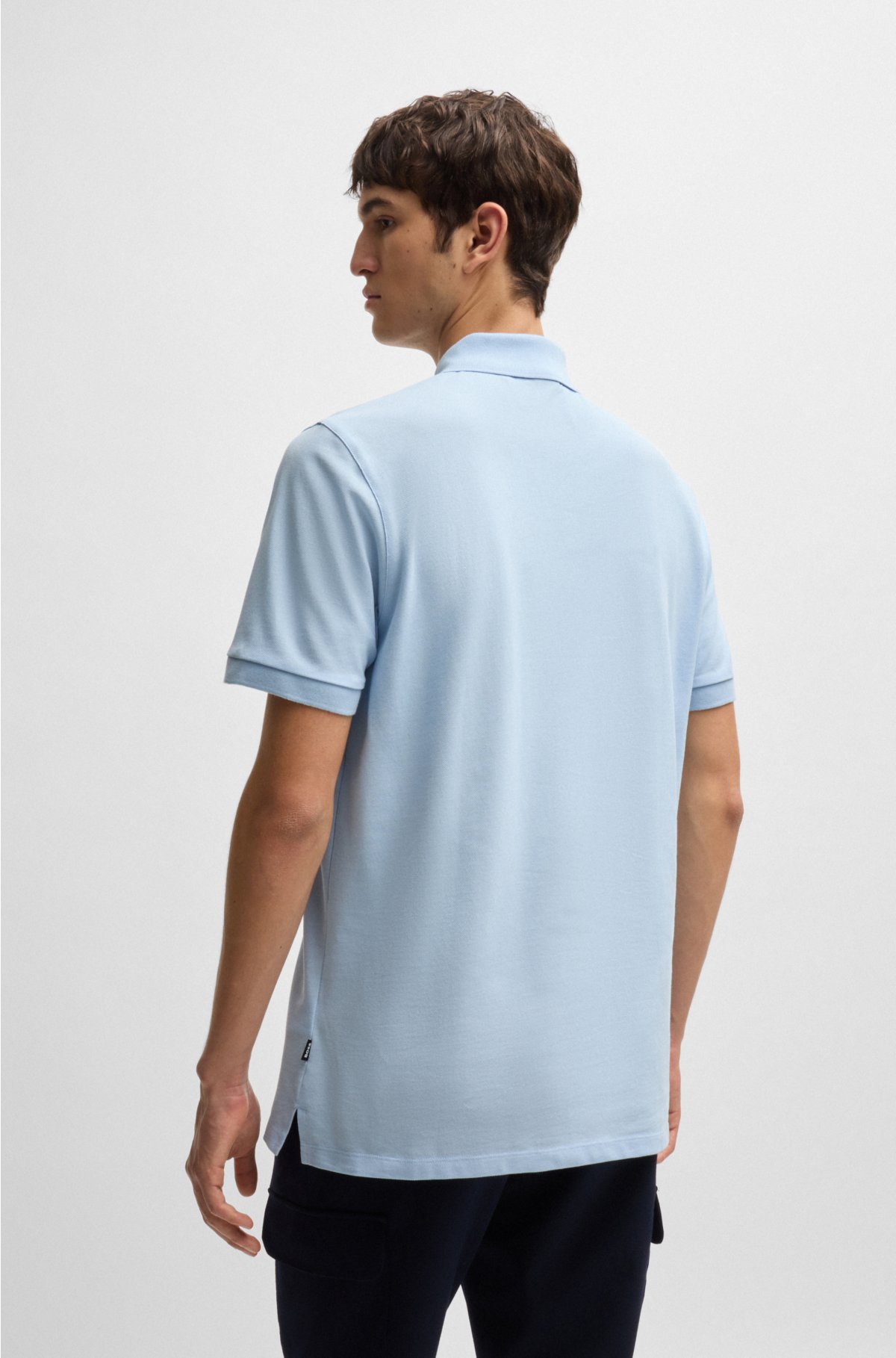 Polo shirt with embroidered logo, Light Blue