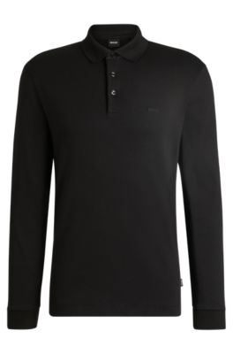 BOSS - Organic-cotton polo shirt with embroidered logo