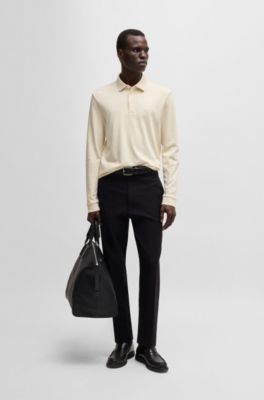 Interlock-cotton polo shirt in a regular fit, White