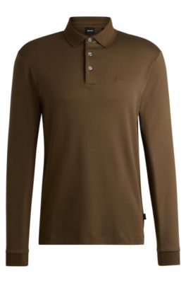 Interlock-cotton polo shirt in a regular fit, Light Green
