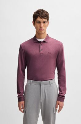 Interlock-cotton polo shirt in a regular fit, Light Purple