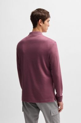 Interlock-cotton polo shirt in a regular fit, Light Purple
