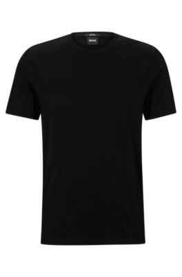 BOSS - Slim-fit short-sleeved T-shirt in mercerized cotton