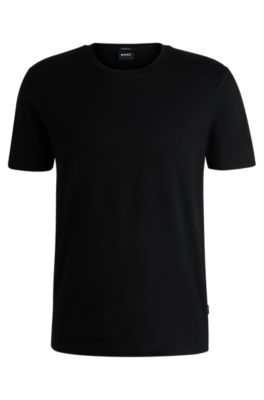 BOSS - Slim-fit short-sleeved T-shirt in mercerized cotton