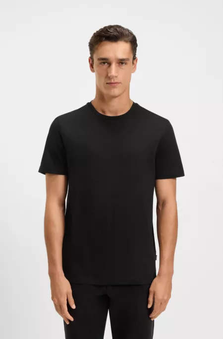 Slim-fit T-shirt in mercerized cotton