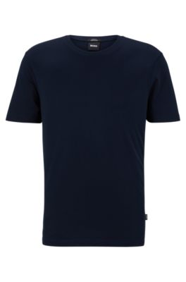 BOSS - Slim-fit short-sleeved T-shirt in mercerized cotton