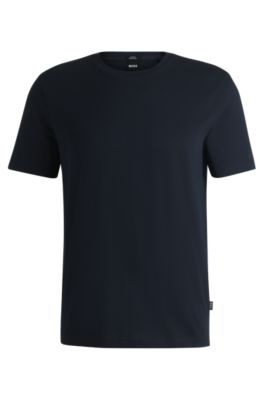 BOSS - Slim-fit short-sleeved T-shirt in mercerized cotton