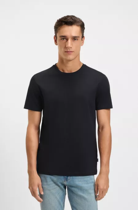 Slim-fit T-shirt in mercerized cotton