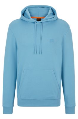 BOSS - Cotton-terry hoodie with logo patch