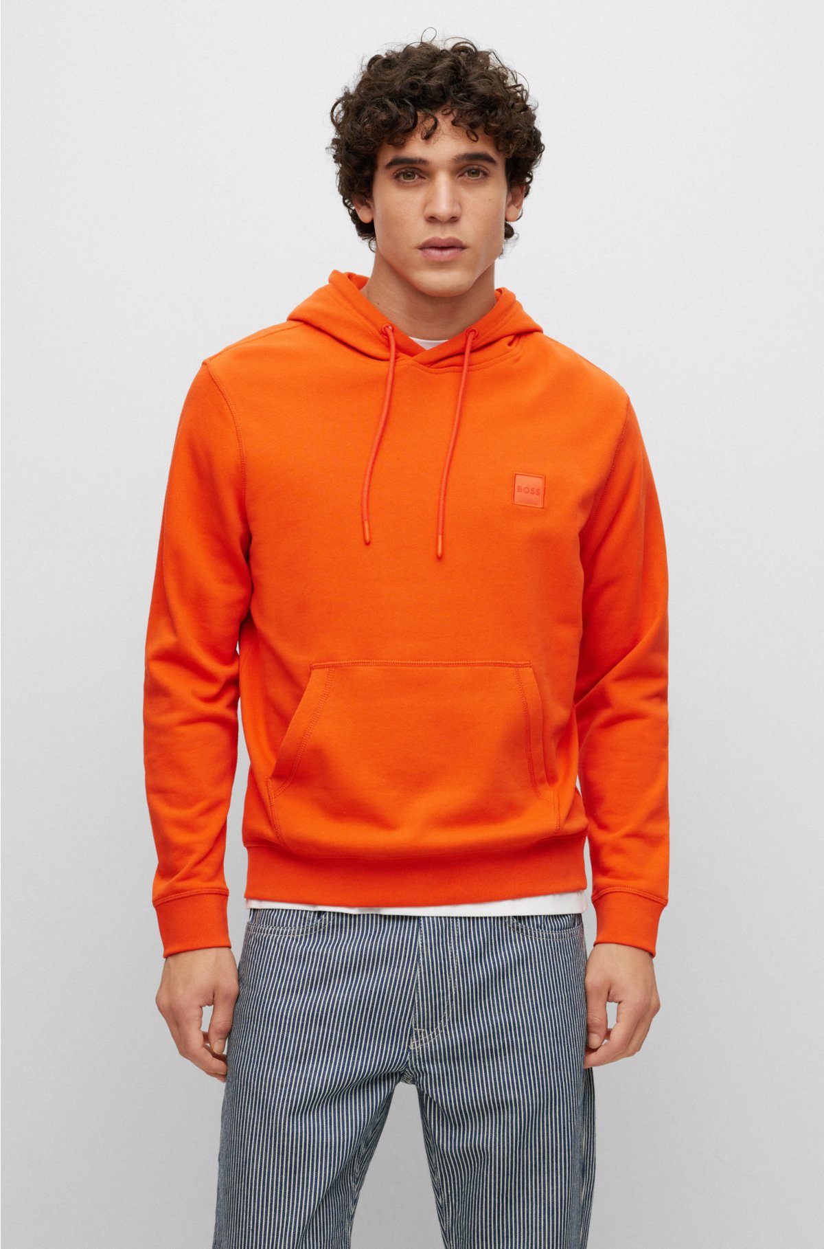 BOSS French-terry-cotton sweatshirt with patch