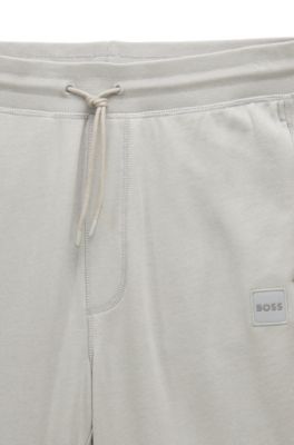 BOSS Cottonterry tracksuit bottoms with logo patch