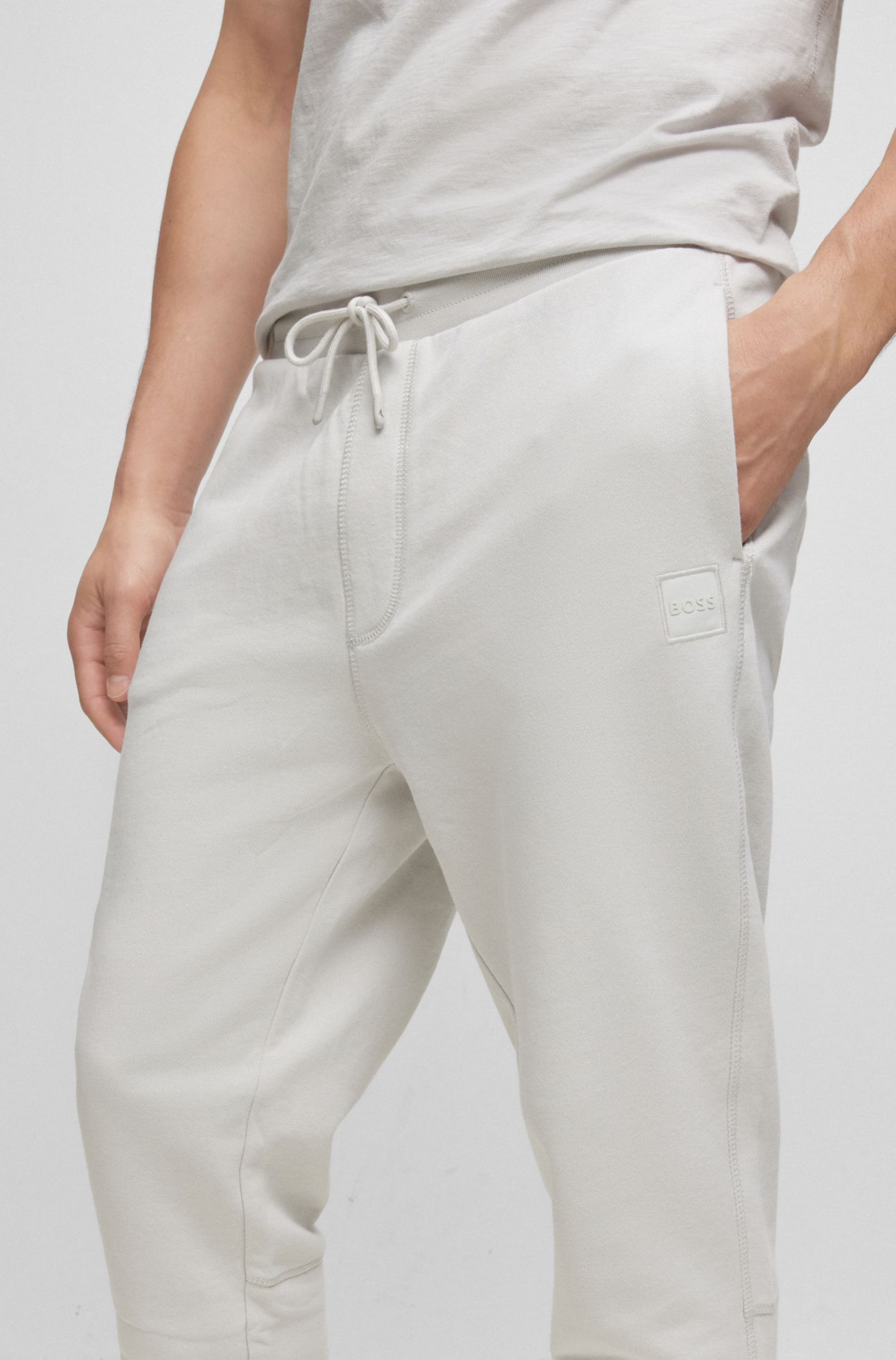 Hugo boss white discount joggers