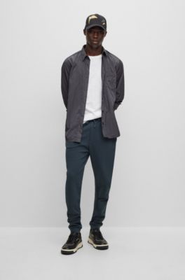 BOSS Cottonterry tracksuit bottoms with logo patch