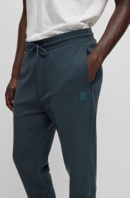 BOSS Cottonterry tracksuit bottoms with logo patch