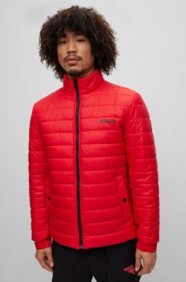 HUGO Waterrepellent padded jacket with logo print