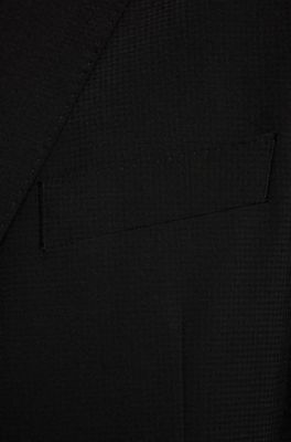 Traje slim fit en sirsaca el&aacute;stica, Negro