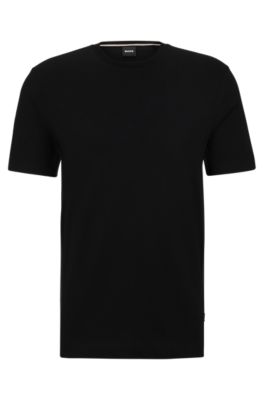 Shop Hugo Boss Cotton-jersey T-shirt In A Regular Fit In Black