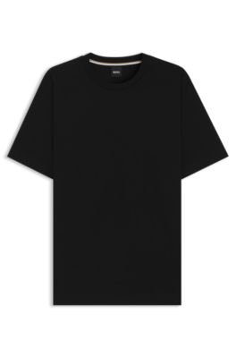T-shirt Regular en jersey de coton, Noir