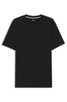Regular-fit T-shirt in cotton jersey, Black