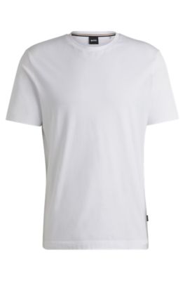 Hugo Boss Cotton-jersey T-shirt In A Regular Fit In White