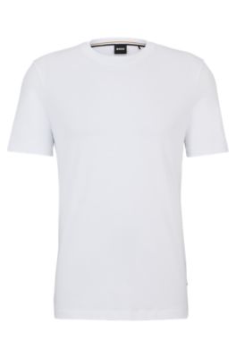 Hugo Boss Cotton-jersey T-shirt In A Regular Fit In White