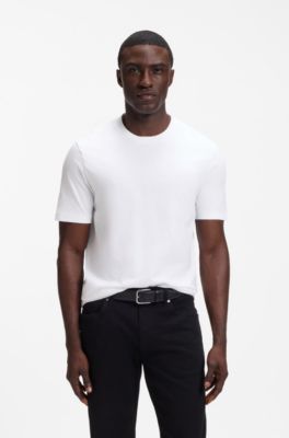 Camiseta regular fit en punto de algod&oacute;n, Blanco
