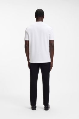 Regular-fit T-shirt in cotton jersey, White