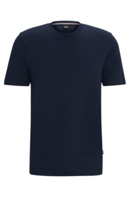 Hugo Boss Cotton-jersey T-shirt In A Regular Fit In Dark Blue