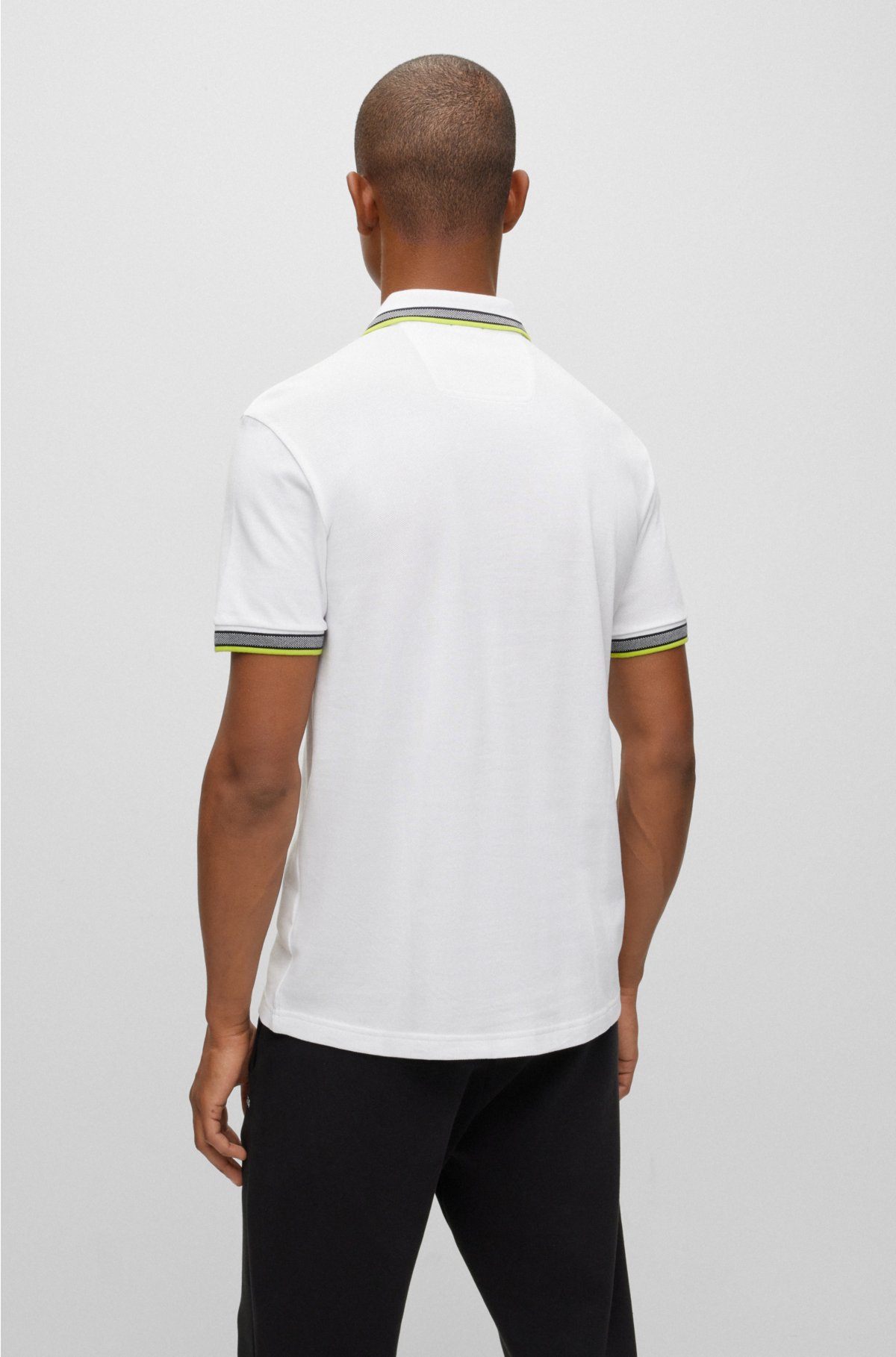 Cotton polo shirt with logo, White